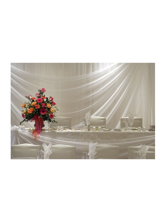 PartyDeco Ύφασμα Διακόσμησης Τούλι 15x900εκ. Cream