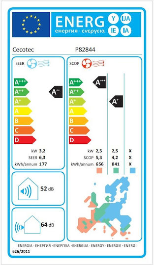 Cecotec Εσωτερική Μονάδα Τοίχου (12000 btu)
