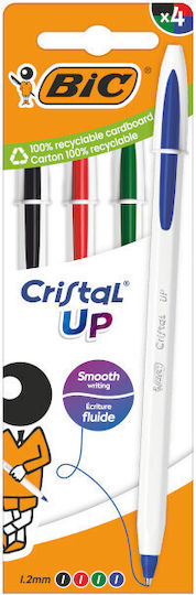 BIC Cristal Up Στυλό Ballpoint 4τμχ
