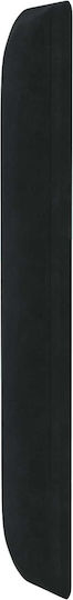 vidaXL Bed Headboard Fabric Black 80cm