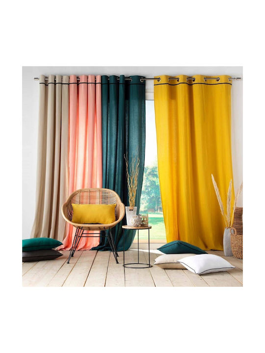 Douceur d'Intérieur Curtain with Grommets Linette Ecru 135x240cm
