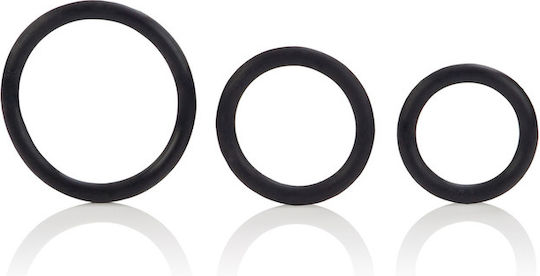 Calexotics Stretchy Rubber Penis Erection Enhancer Black 3τμχ