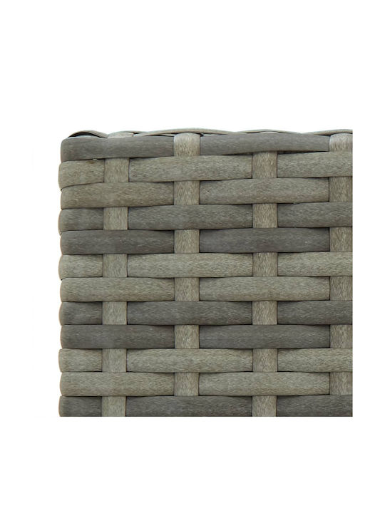Gartenhocker Bar Außeneinsatz Rattan Grau 2 Stück 46x46x111cm