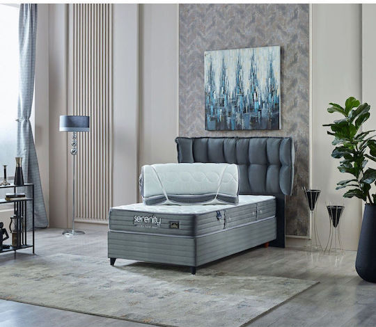 SteweHome Mattress Topper Single Foam with Removable Cover and Straps 90x190x8cm