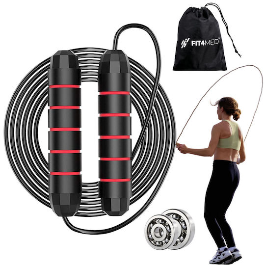Fit4med Crossfit Stahl Springseil mit Kugellagern
