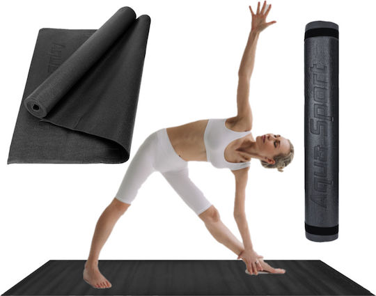 Aqua-Sport Yoga Trainingsmatte Schwarz