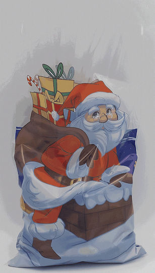 PartyPro PartyPro Kunststoff Weihnachts Geschenkverpackung Tasche für Geschenk 20x35cm 10 Stück