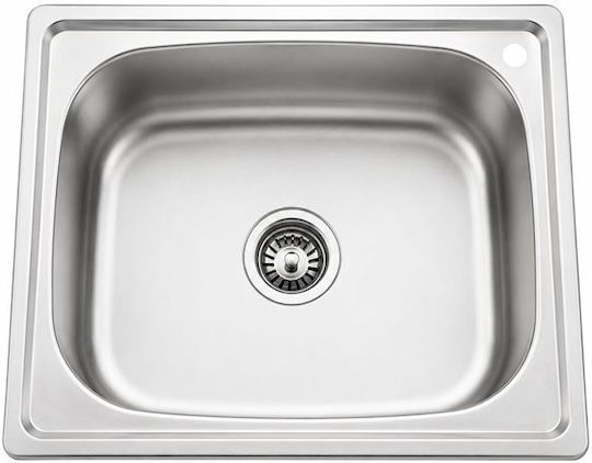 Gloria Nevada Drop-In Inox Μ55xΠ40cm Silver