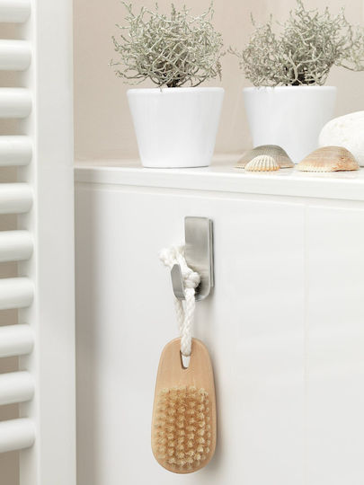 Tesa Double Wall-Mounted Bathroom Hook with Sticker 5.95x2.4cm Grey
