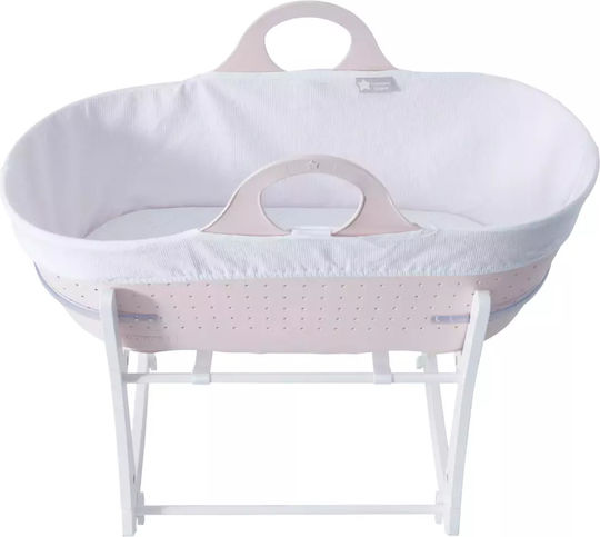 Tommee Tippee Plastic Moses Basket Sleepee with Stand Pink