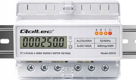 Qoltec Elektrische Messgeräte Digital Schiene Dreiphasig UMQTCU000250