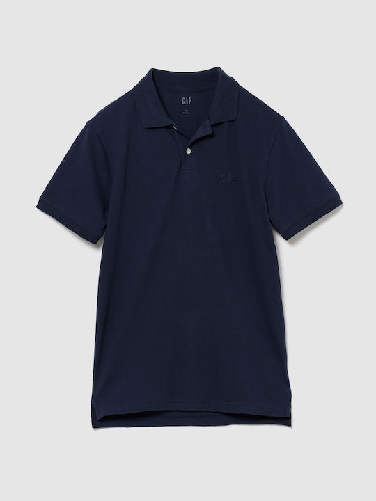 Polo Kurzarmbluse Marineblau