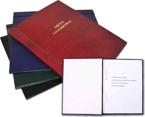 Personal File Folder Hard A4 Navy Blue
