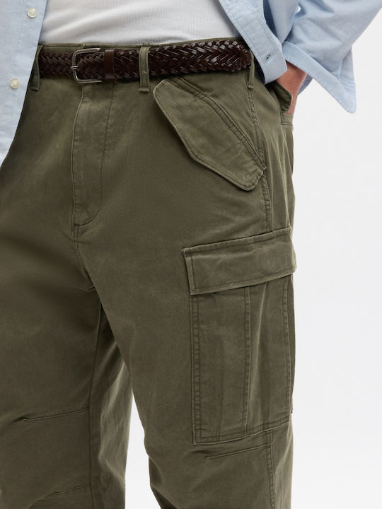 Cargo Trousers in Relaxed Fit Black Moss