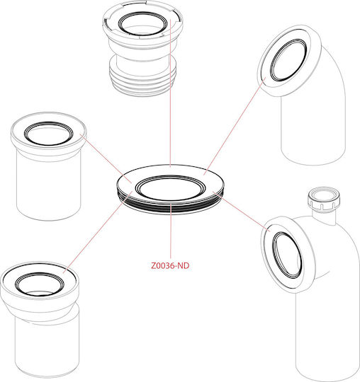 Wc Connection 45° Elbow