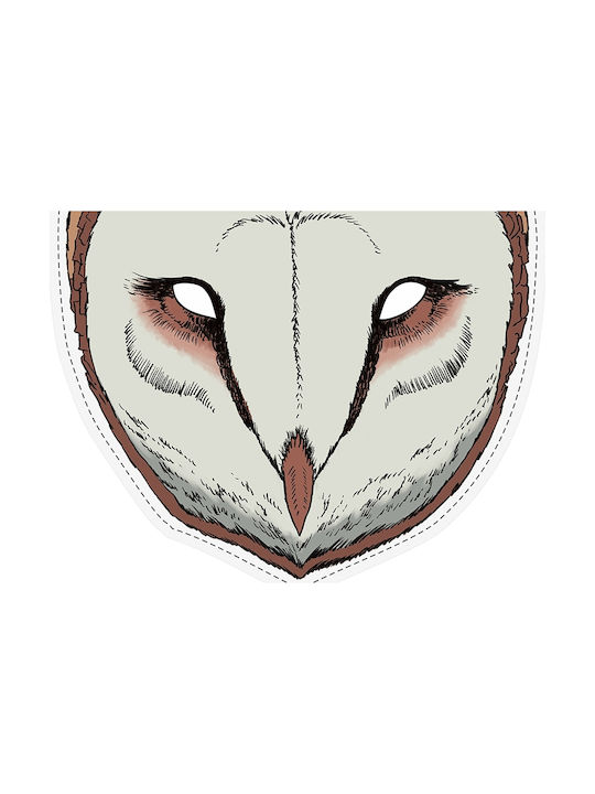 Owl Mask Barn Owl 22x23 Cm 1 Pc