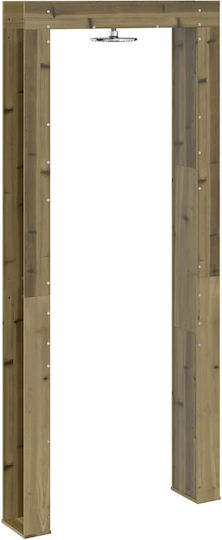 vidaXL Ντουζιέρα Πισίνας 99x23x226εκ. Καφέ