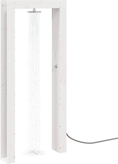 vidaXL Ντουζιέρα Πισίνας 99x23x226εκ. Λευκή