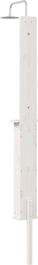 vidaXL Pool Shower 19x246 cm White