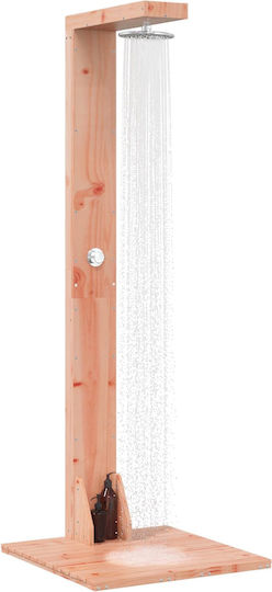 vidaXL Pool Shower 76x210 cm Brown