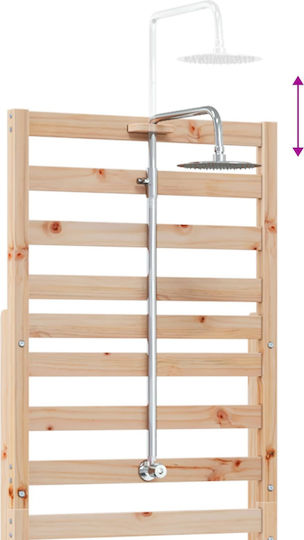 vidaXL Pool Shower 76x225 cm Brown