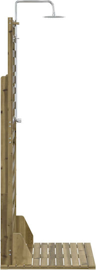 vidaXL Ντουζιέρα Πισίνας 76x225εκ. Καφέ