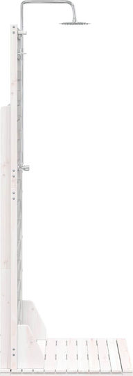 vidaXL Ντουζιέρα Πισίνας 76x225εκ. Λευκή