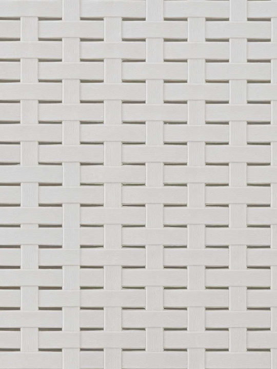 Fotoliu De Exterior Din Rattan Alb Cu Pernă 56x63x92cm
