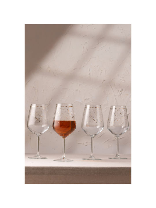 SteweHome Σετ Ποτήρια για Λευκό Κρασί από Γυαλί 490ml 4τμχ