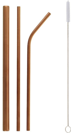 Metal Pink-gold Tubes 3 Pcs