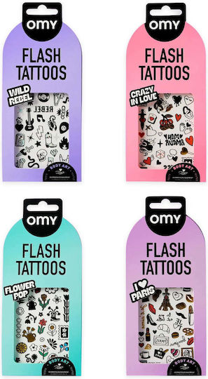 Omy Αυτοκόλλητα Flash Tattoos Wild Rebel