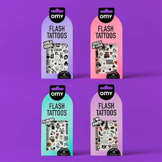 Omy Αυτοκόλλητα Flash Tattoos Crazy In Love