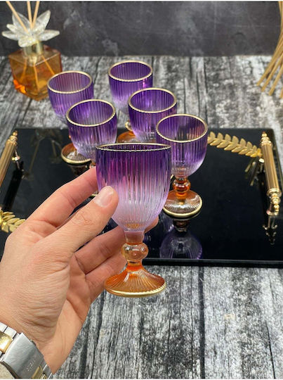 SteweHome Σετ Ποτήρια Καφέ/Freddo από Γυαλί Πορτοκαλί 75ml STE-035004-P35004 6τμχ