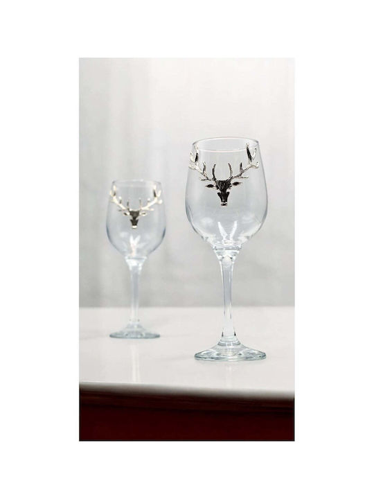 SteweHome Glass for White and Red Wine Made of Glass in Red Colour 399ml