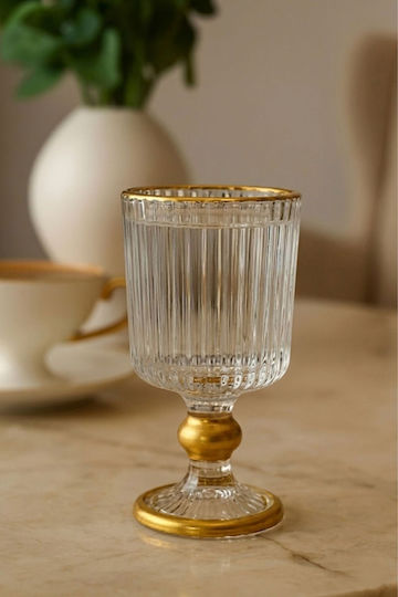 SteweHome Σετ Ποτήρια Νερού / Καφέ/Freddo από Γυαλί Χρυσό 100ml STE-035139-P35139 6τμχ