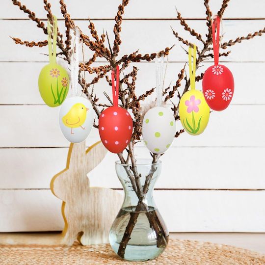 Easter Eggs Hanging Decorations Ribbon 20pcs