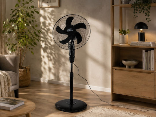 Verk Group Стоящ Вентилатор 40W Диаметър 40.64см Черен