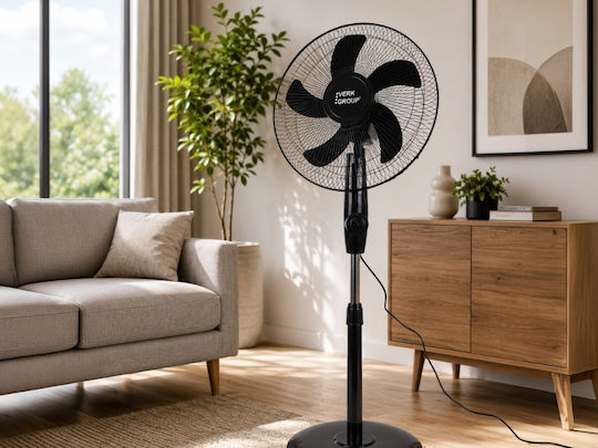Verk Group Стоящ Вентилатор 40W Диаметър 40.64см Черен