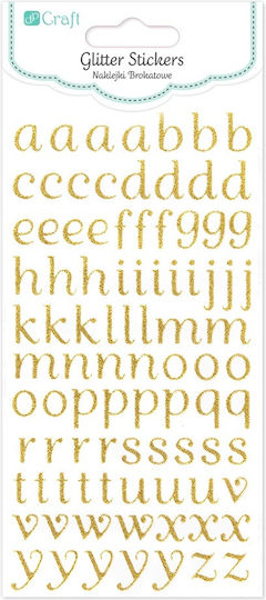 Glitter Stickers Alphabet Gold Letters 90pcs