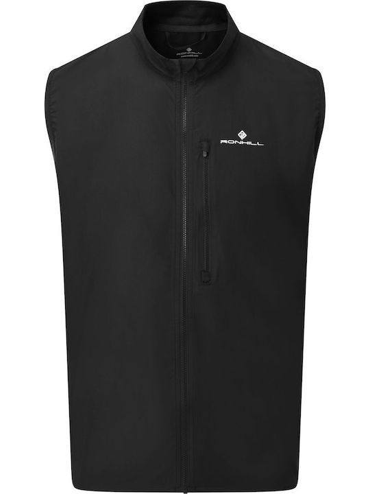 Ärmelloses Activewear Jacke Wasserdicht und Winddicht Schwarz
