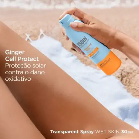 Isdin Fotoprotector Transparent Wet Skin Слънцезащитен Спрей за Тяло SPF30 250ml
