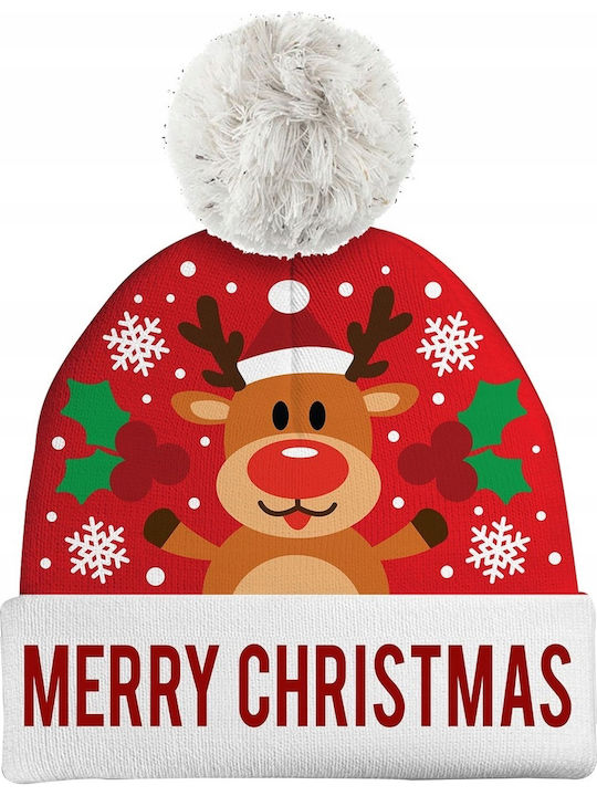 Winter Christmas Hat Pompon Reindeer Rudolf Christmas Star