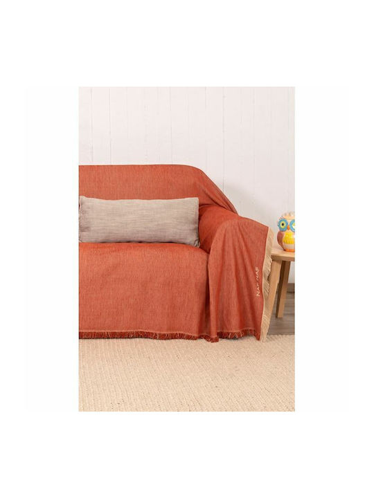 Naf Naf Highline Ριχτάρι Τετραθέσιου Καναπέ Chenille 180x350εκ. Πορτοκαλί