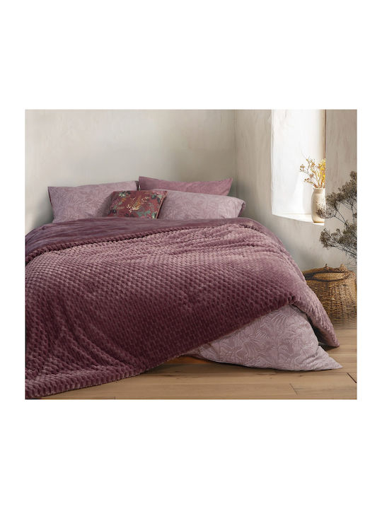 Nef-Nef Homeware Bettbezug Großes Doppelbett 220x240cm Lernia Mauve 740 GSMGsm