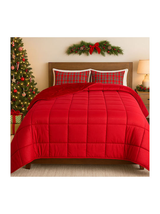 Astron Italy Bettbezug Großes Doppelbett 220x240cm Wine 350 GSMGsm
