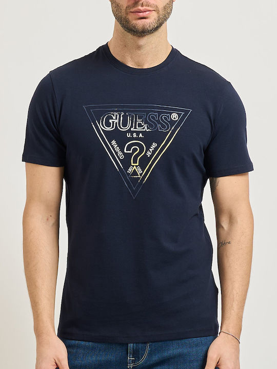 Guess Triangle T-Shirt Dunkelblau