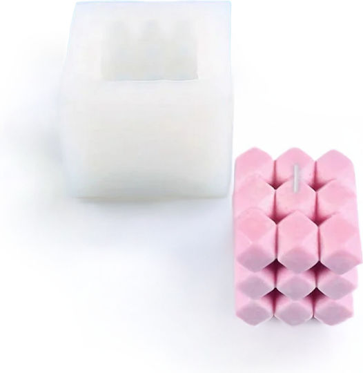 Silikonform Kerzen Diamantwürfel Block