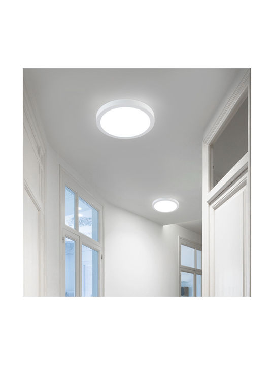 Lampa Πλαφονιέρα Οροφής Λευκή με Ενσωματωμένο LED