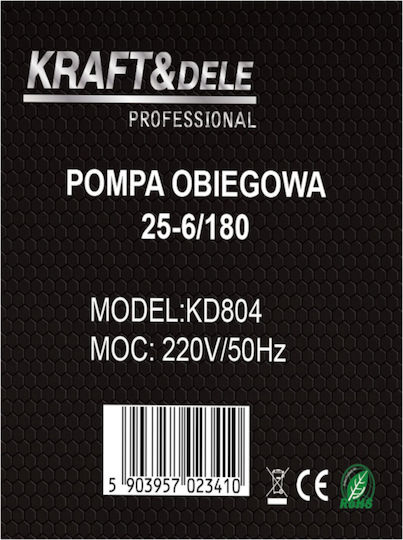 Kraft & Dele Oberflächenwasserpumpe 25-6/180 230V Kd804