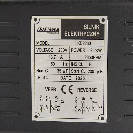 Elektrischer Motor 2.2kw 230v Kraft & Dele